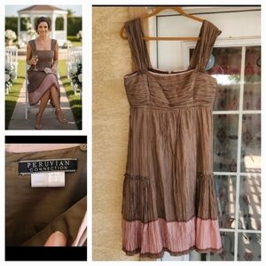 Peruvian Connection 100% SilkCrinkle Dress